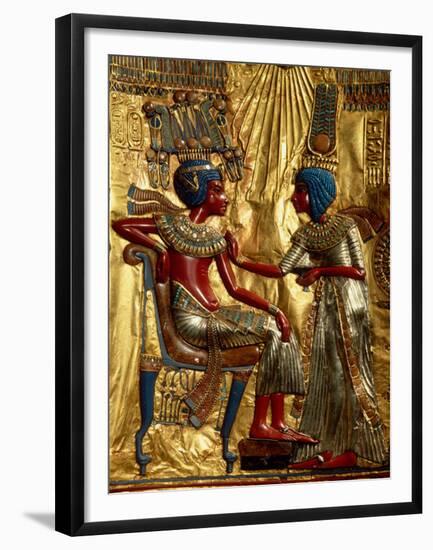 Gold Throne Depicting Tutankhamun and Wife, Egypt-Kenneth Garrett-Framed Premium Photographic Print