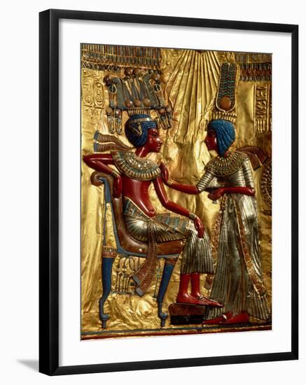 Gold Throne Depicting Tutankhamun and Wife, Egypt-Kenneth Garrett-Framed Premium Photographic Print