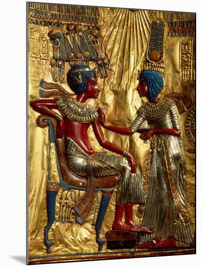 Gold Throne Depicting Tutankhamun and Wife, Egypt-Kenneth Garrett-Mounted Photographic Print