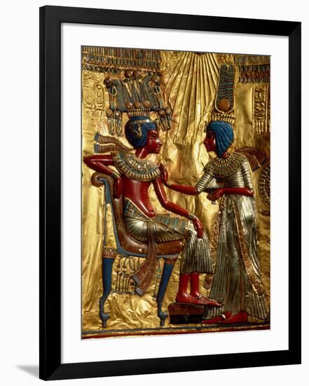 Gold Throne Depicting Tutankhamun and Wife, Egypt-Kenneth Garrett-Framed Photographic Print