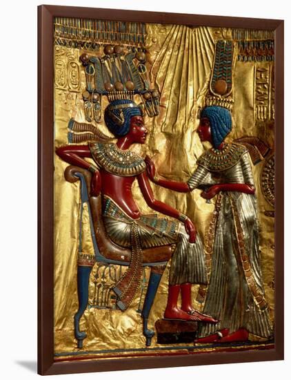 Gold Throne Depicting Tutankhamun and Wife, Egypt-Kenneth Garrett-Framed Photographic Print