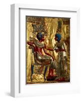 Gold Throne Depicting Tutankhamun and Wife, Egypt-Kenneth Garrett-Framed Photographic Print