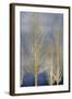 Gold Trees on Blue Panel II-Kate Bennett-Framed Art Print