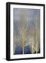 Gold Trees on Blue Panel II-Kate Bennett-Framed Art Print