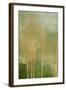 Gold Trees on Green Panel I-Kate Bennett-Framed Art Print