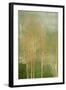 Gold Trees on Green Panel I-Kate Bennett-Framed Art Print
