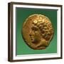 Gold Twelfth Stater of Philip II with Male Profile, Recto, Greek Coins BC-null-Framed Giclee Print