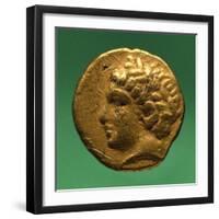 Gold Twelfth Stater of Philip II with Male Profile, Recto, Greek Coins BC-null-Framed Giclee Print