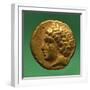 Gold Twelfth Stater of Philip II with Male Profile, Recto, Greek Coins BC-null-Framed Giclee Print