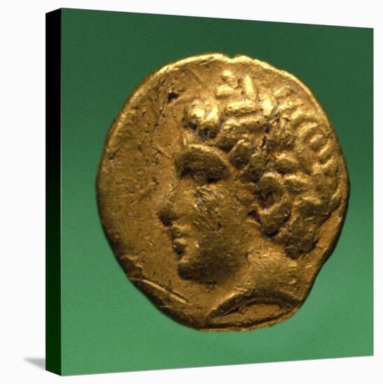 Gold Twelfth Stater of Philip II with Male Profile, Recto, Greek Coins BC-null-Stretched Canvas