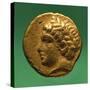 Gold Twelfth Stater of Philip II with Male Profile, Recto, Greek Coins BC-null-Stretched Canvas