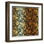 Gold Vintage Seamless Pattern with Garden Roses-Olga Korneeva-Framed Art Print