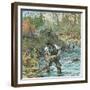 Gold Washing in California, from a Book Pub. 1896-American School-Framed Giclee Print