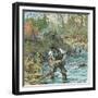 Gold Washing in California, from a Book Pub. 1896-American School-Framed Giclee Print