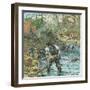 Gold Washing in California, from a Book Pub. 1896-American School-Framed Giclee Print