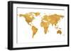 Gold World Map-null-Framed Art Print