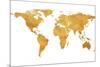 Gold World Map-null-Mounted Art Print