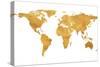 Gold World Map-null-Stretched Canvas