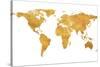 Gold World Map-null-Stretched Canvas