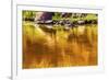 Gold Yellow Brown Colorado River Reflection Abstract outside Arches National Park Moab Utah-BILLPERRY-Framed Photographic Print