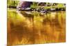 Gold Yellow Brown Colorado River Reflection Abstract outside Arches National Park Moab Utah-BILLPERRY-Mounted Photographic Print