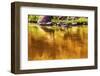 Gold Yellow Brown Colorado River Reflection Abstract outside Arches National Park Moab Utah-BILLPERRY-Framed Photographic Print