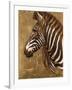 Gold Zebra-Patricia Pinto-Framed Art Print