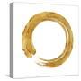 Gold Zen Circle on White I-Ellie Roberts-Stretched Canvas