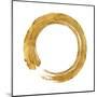 Gold Zen Circle on White I-Ellie Roberts-Mounted Art Print