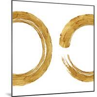 Gold Zen Circle on White II-Ellie Roberts-Mounted Art Print