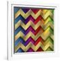 Gold Zig Zag-Art Deco Designs-Framed Giclee Print