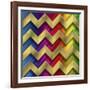 Gold Zig Zag-Art Deco Designs-Framed Giclee Print