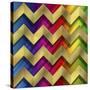 Gold Zig Zag-Art Deco Designs-Stretched Canvas