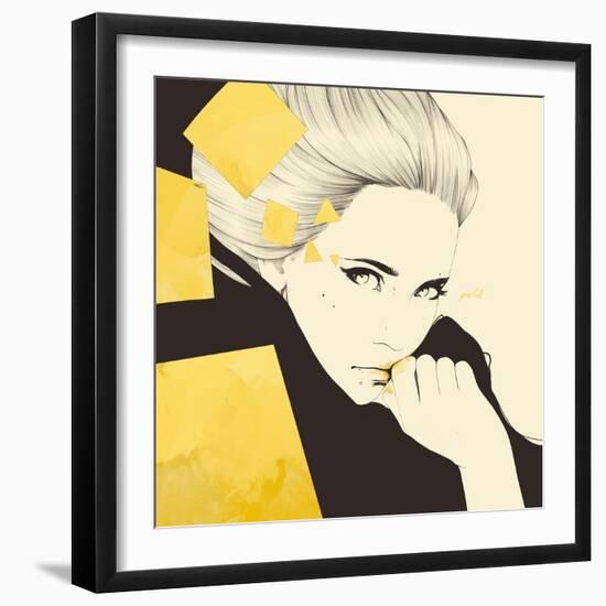 Gold-Manuel Rebollo-Framed Art Print