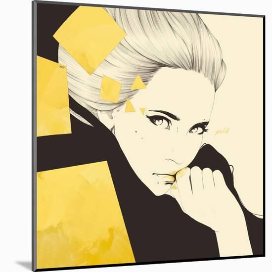 Gold-Manuel Rebollo-Mounted Art Print