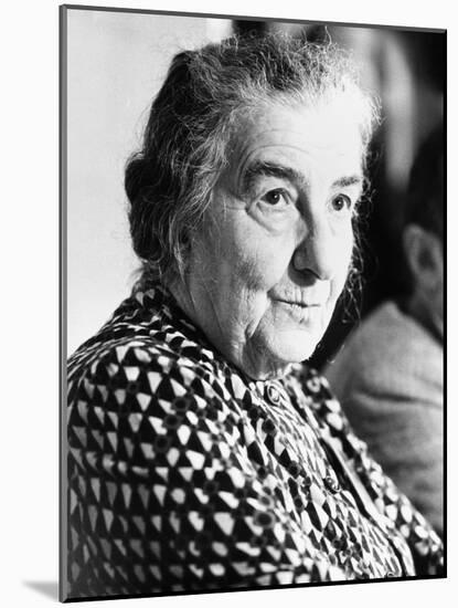 Golda Meir, Former Israeli Prime Minister Attending World Conference on Soviet Jewry-null-Mounted Photo