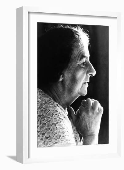 Golda Meir, Israeli Prime Minister, Was Elected on March 17, 1969-null-Framed Photo