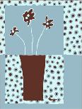 Minimalist Flowers in Blue I-Goldberger & Archie-Art Print