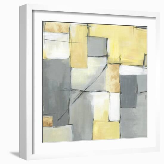 Golden Abstract I-Eva Watts-Framed Art Print