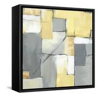 Golden Abstract I-Eva Watts-Framed Stretched Canvas