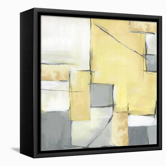 Golden Abstract II-Eva Watts-Framed Stretched Canvas