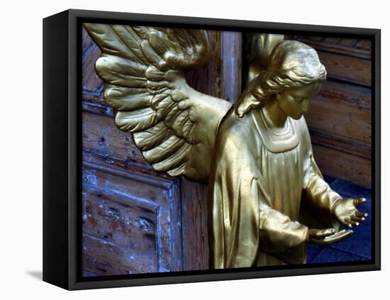 Golden Angel at Doors-Winfred Evers-Framed Stretched Canvas