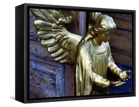 Golden Angel at Doors-Winfred Evers-Framed Stretched Canvas