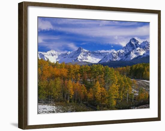 Golden Aspens and Mount Sneffels-James Randklev-Framed Photographic Print