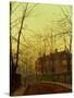 Golden Autumn by John Atkinson Grimshaw-John Atkinson Grimshaw-Stretched Canvas