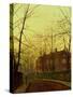 Golden Autumn by John Atkinson Grimshaw-John Atkinson Grimshaw-Stretched Canvas