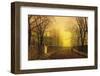 Golden Autumn-John Atkinson Grimshaw-Framed Premium Giclee Print