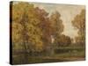 Golden Autumn-Sir Alfred East-Stretched Canvas