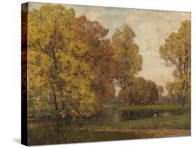 Golden Autumn-Sir Alfred East-Stretched Canvas