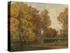 Golden Autumn-Sir Alfred East-Stretched Canvas